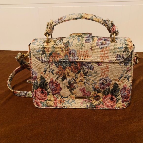 Aldo Vintage Floral Purse With Jewelled Brooch Closure - Picture 3 of 6